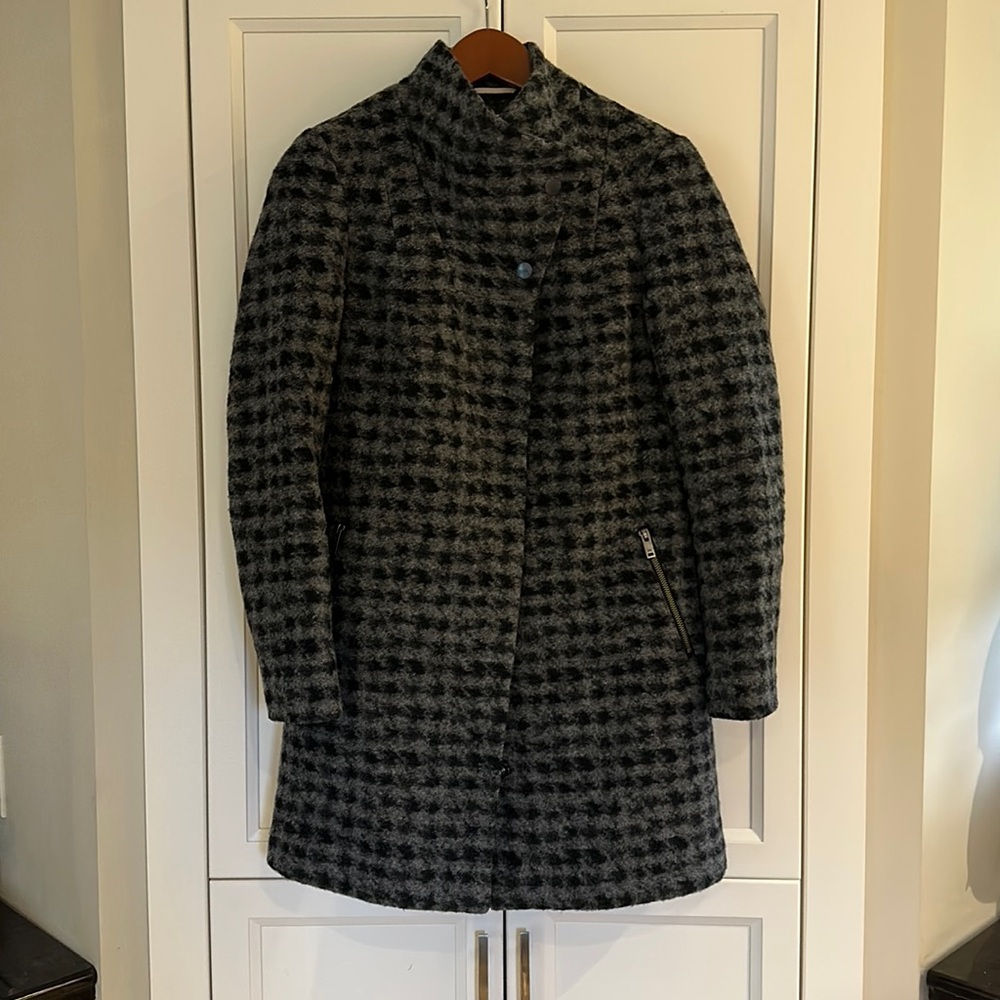 Sandwich wool car coat